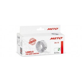 METO tiquette pour tiqueteuse de prix, 26 x 12 mm, blanc