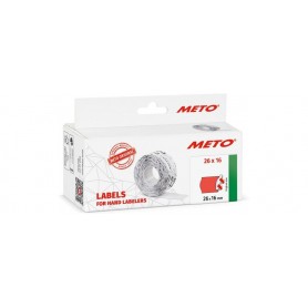 METO tiquette pour tiqueteuse de prix, 26 x 16 mm, rouge