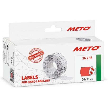 METO tiquette pour tiqueteuse de prix, 26 x 16 mm, rouge