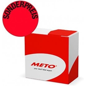 METO Aktionsetiketten "SONDERPREIS", rot / schwarz