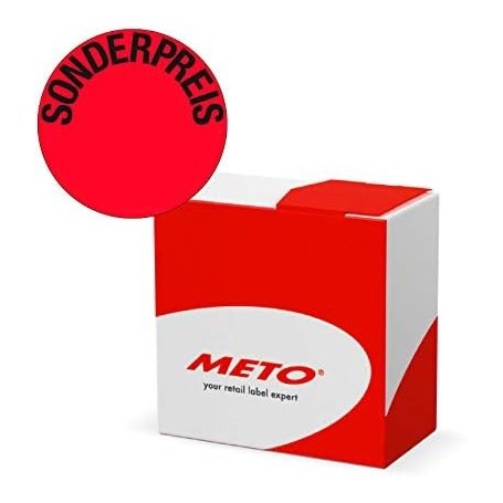 METO Aktionsetiketten "SONDERPREIS", rot / schwarz