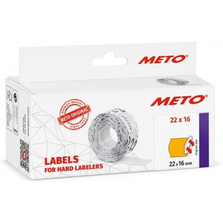METO tiquette pour tiqueteuse, 22 x 16 mm, orange