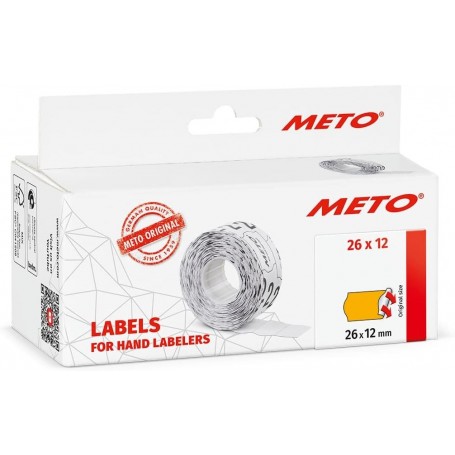 METO tiquette pour tiqueteuse de prix, 26 x 12 mm, orange