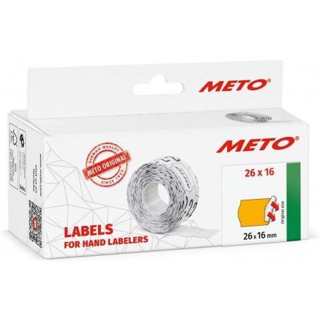 METO tiquette pour tiqueteuse de prix, 26 x 16 mm, orange