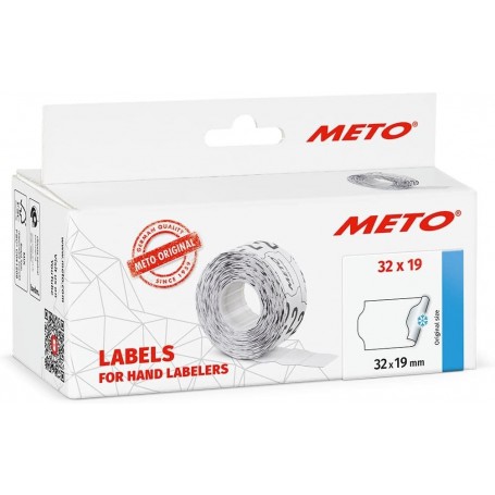METO tiquette pour tiqueteuse de prix, 32 x 19 mm, blanc