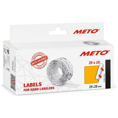 METO tiquette pour tiqueteuse de prix, 29 x 28 mm, orange