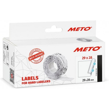 METO tiquette pour tiqueteuse de prix, 29 x 28 mm, blanc