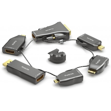 Bague adaptatrice 4K HDMI avec six adaptateurs
