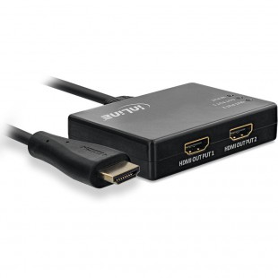 Répartiteur InLine® HDMI 2port, 4K2K, avec câble de 0,5 m
