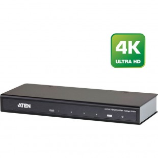 Répartiteur HDMI électronique, Aten VS184A, quadruple, Ultra HD 4K2K (3840x2160px), HDMI 1.4, compatible HDCP, jusqu'à 15 m, noi