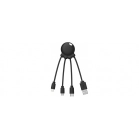 Cable Octopus Biodegradable 0,1m Recyclé Noir
