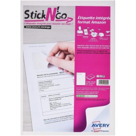 AVERY Etiquette intgre Stick\'NGo, 85 x 45 mm, blanc