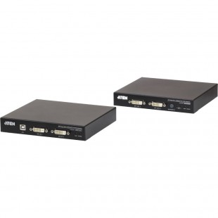 ATEN KVM Extender, CE624, HDBaseT USB DVI Dual View, FullHD, émetteur + récepteur, jusqu'à 150 m
