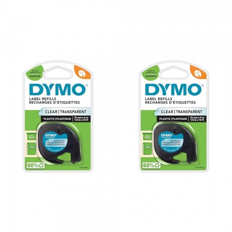 DYMO Ruban d\'tiquette LetraTag, plastique, 12 mm x 4 m
