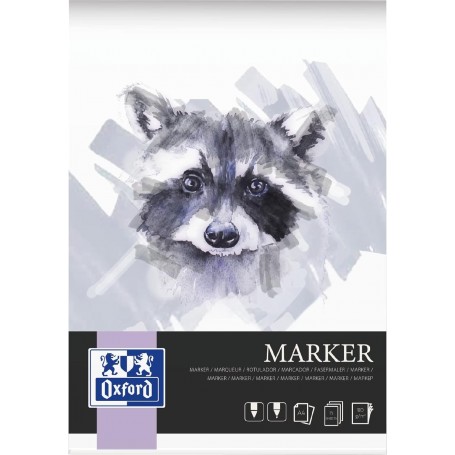 Oxford Art Bloc de dessin marqueur "Marker", A4, 15 feuilles