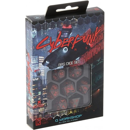 Cyberpunk pack dés Blood over Chrome (7)