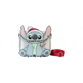 Loungefly Disney Stitch Holiday glitter crossbody bag