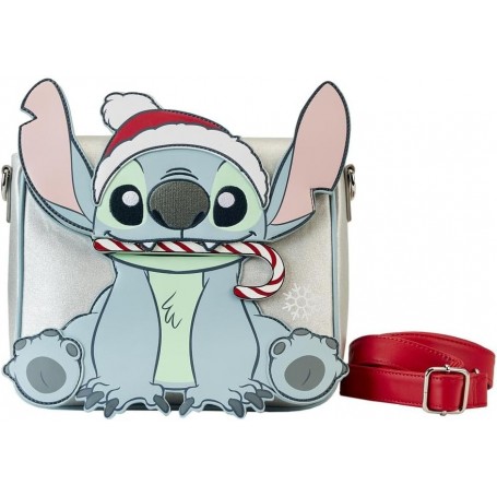 Loungefly Disney Stitch Holiday glitter crossbody bag