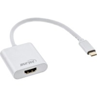 Convertisseur d'affichage USB InLine®, USB Type-C mâle vers HDMI femelle (mode alternatif DP), 4K2K, argent, 0.2m