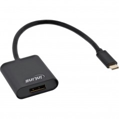 Convertisseur d'écran USB InLine®, USB Type-C mâle vers DisplayPort femelle (mode alternatif DP), 4K2K, noir, 0,2 m