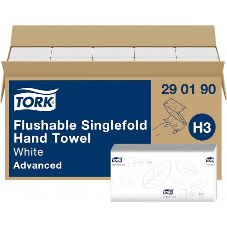 TORK Essuie-mains Advanced, 230 x 230 mm, pli en Z, blanc