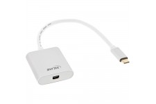 Convertisseur d'écran USB InLine®, USB Type-C mâle vers Mini DisplayPort femelle (Mode alternatif DP), 4K2K, argent, 0.2m