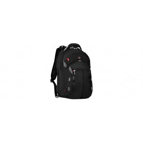 WENGER Gigabyte Sac à Dos pour Ordinateur Portable 16 Pouces avec Poche pour Tablette Tactile 10 Pouces, Système d’Organisation, 17 l, Femmes Hommes, Bureau Voyages d’Affaires Uni, Noir, 600627