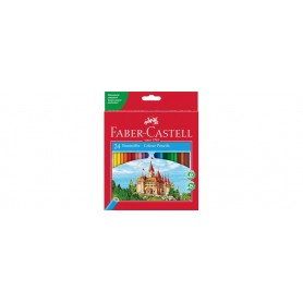FABER-CASTELL Crayons de couleur hexagonaux CASTLE tui en