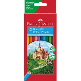 FABER-CASTELL Crayons de couleur hexagonaux CASTLE, tui en
