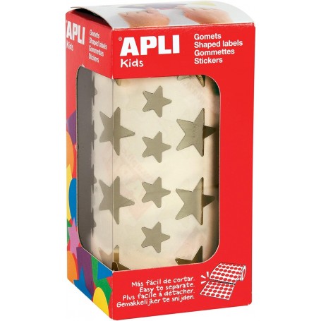 agipa APLI Kids Gommettes "Etoile", en rouleau, or