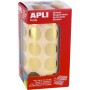 agipa APLI Kids Gommettes "Rond" en rouleau, or