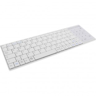 Mini-clavier Bluetooth InLine® avec pavé tactile Compatible avec Windows 10, blanc