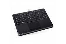 Tastatur, Perixx PERIBOARD-510 H PLUS, USB, Clavier super mini-pavé tactile, UK-Layout