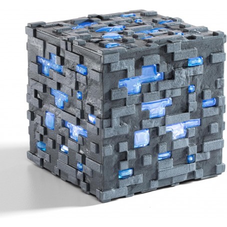 Minecraft réplique Illuminating Diamond Ore Cube 10 cm