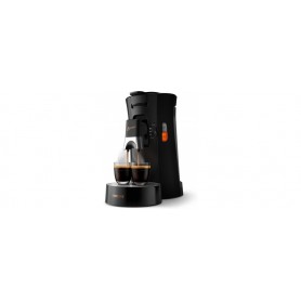 Philips Domestic Appliances Senseo Select CSA240/60 Machine à café à dosettes, Sélection de l'épaisseur du café Plus, fonction mémo, en plastique recyclé, Noir