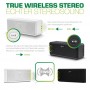 InLine® WOOME 2 - Enceinte stéréo sans fil True True Bluetooth, emballage double, blanc