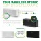 InLine® WOOME 2 - Enceinte stéréo sans fil True True Bluetooth, emballage double noir et blanc