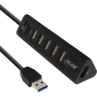 InLine® Smart Hub 7 ports USB 3.0 et 2.0 avec port de charge rapide