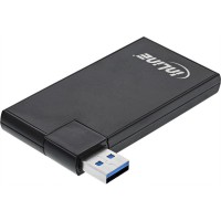 Hub rotatif InLine® USB 3.0, 4 ports, noir