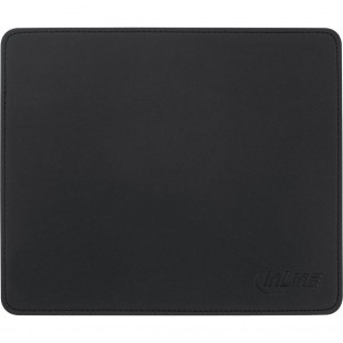 Tapis de souris InLine® Premium en cuir PU 255x220x3mm noir