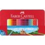 FABER-CASTELL Crayons de couleurs hexagonaux CASTLE, tui en