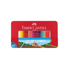FABER-CASTELL Crayons de couleurs hexagonaux CASTLE, tui en