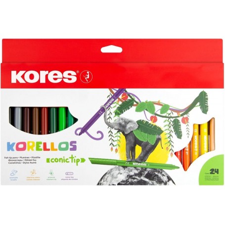 Kores Feutre de coloriage "Korello", large, tui de 24