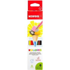 Kores Crayon de couleur triangulaire "Kolores", tui carton