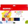 Kores Crayon de couleur triangulaire "Kolores", tui carton