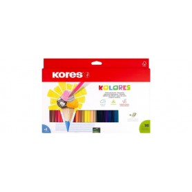 Kores Crayon de couleur triangulaire "Kolores", tui carton