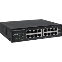 InLine® PoE + Hub d'injecteur réseau gigabit 8 ports (8x PoE +), 1 Go / s, 19 "(supports inclus), métal, sans ventilateur