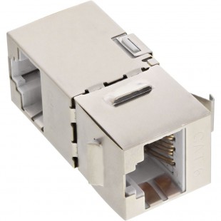 Module InLine® RJ45 F / F coudé à 90 ° SNAP-In Cat.6 STP