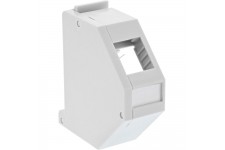 Montage InLine® Keystone pour rail DIN, 1 port, gris clair