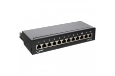 Panneau de raccordement InLine®, ensemble table / mur Cat.6A, 12 ports, noir RAL9005